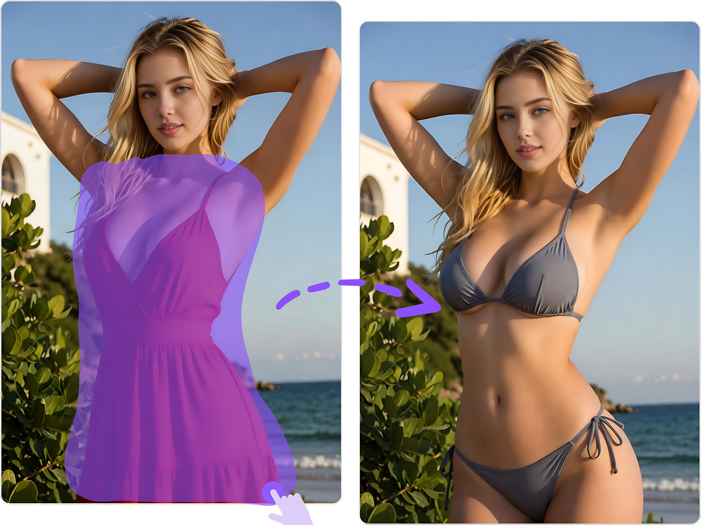 Design Fashion Visuals with AI Clothes Remover