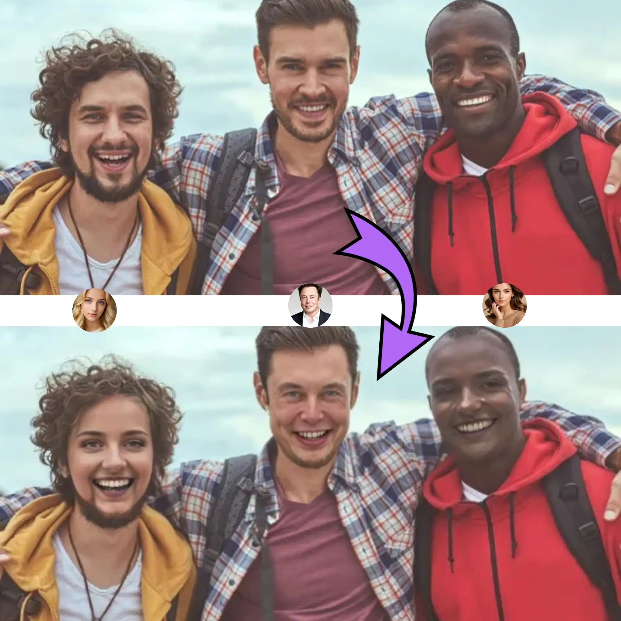 Multiple AI Head Swap Online