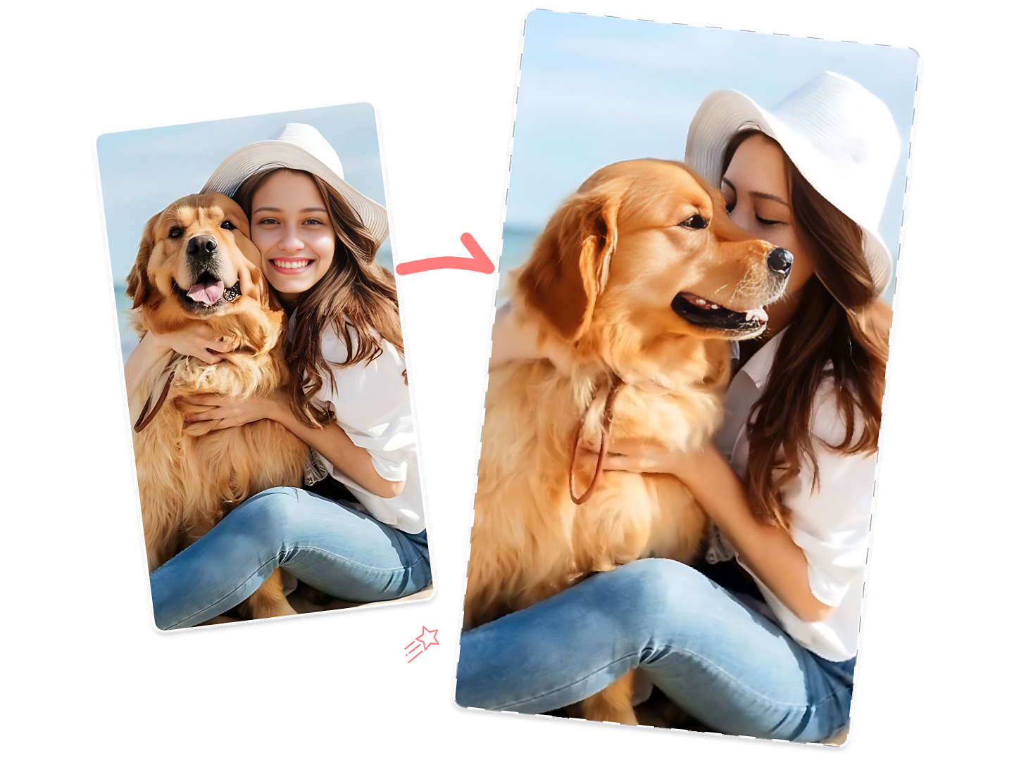 Cute Pet Moments Using Our AI Kiss Generator Free