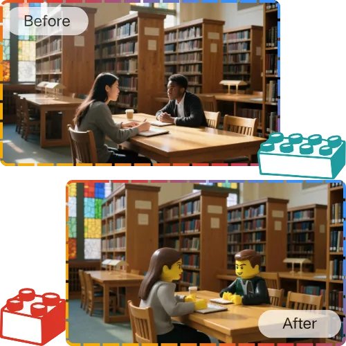 Educational Use – Teaching Creativity with AI Lego Image by AI Lego Filter