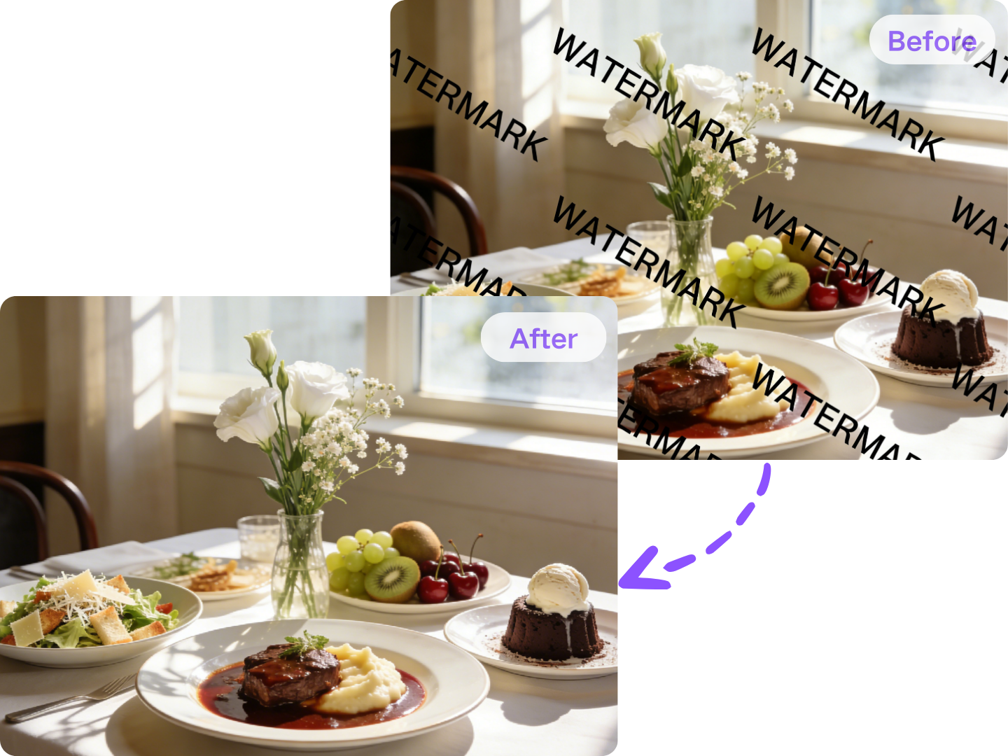 Watermark Remover in the AI Photo Editor: Clean Up Owned Assets