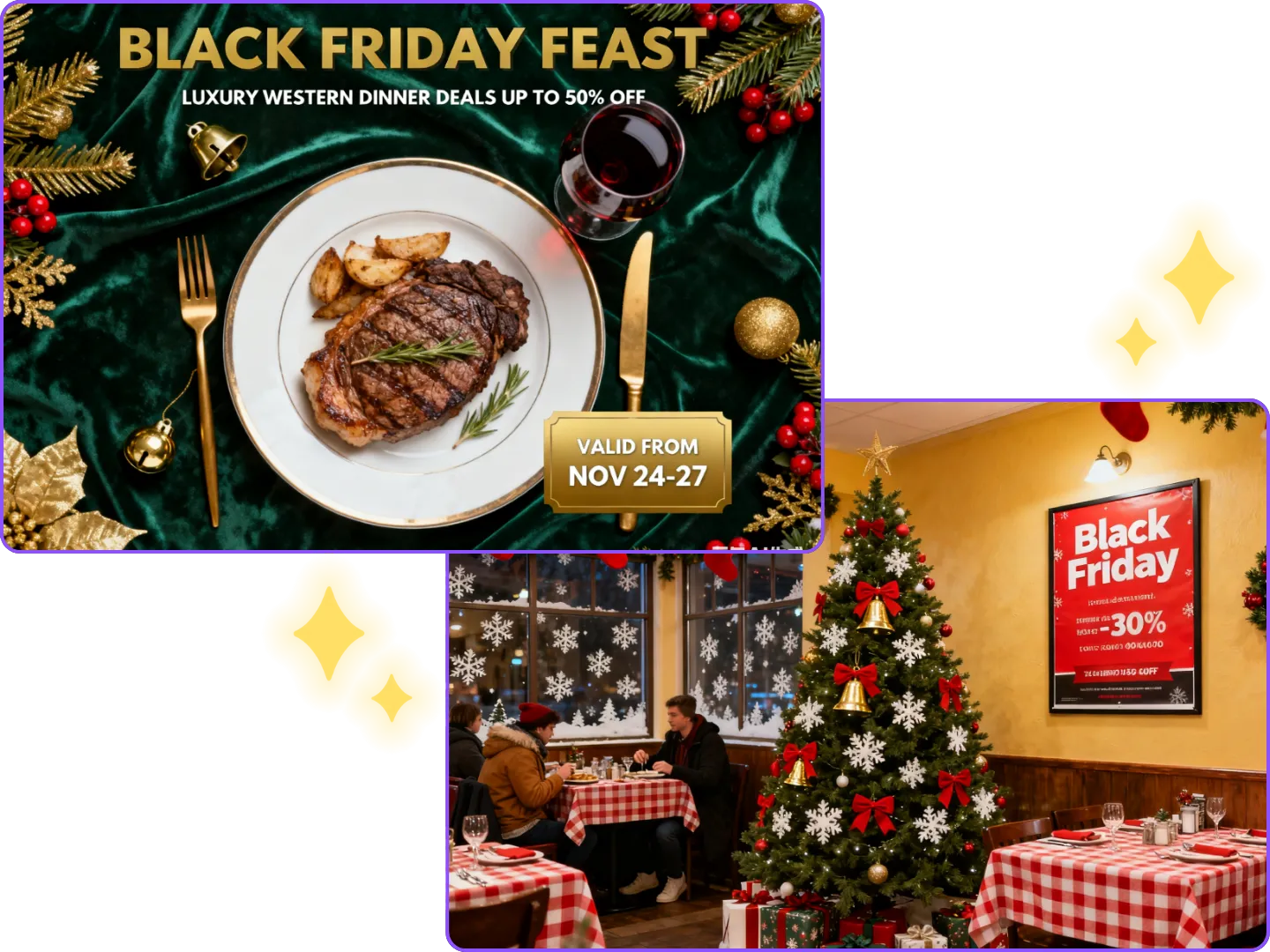 Restaurants, Cafés and Food Trucks With Black Friday AI