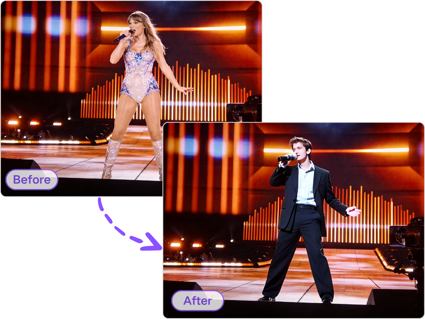 One-Click Character Swap Online Experience