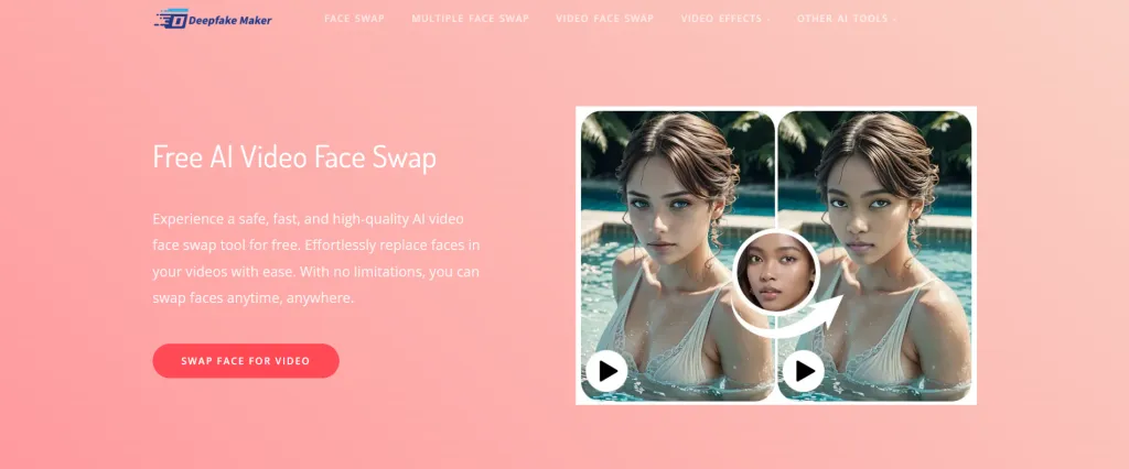 Step 1: Visit Deepfake Maker's Face Swap Page