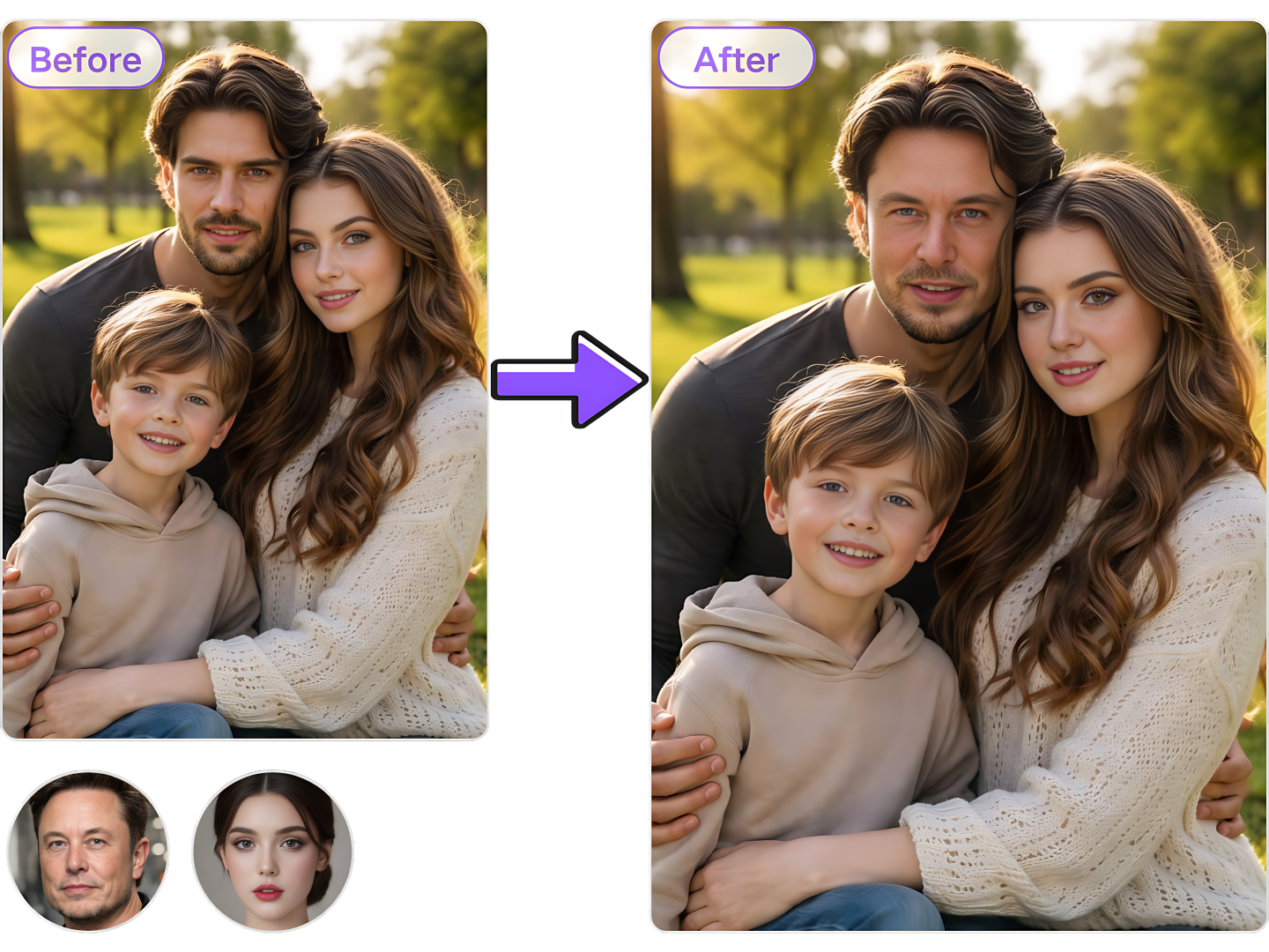 Create Family Moments Using AI Multiple Face Swap