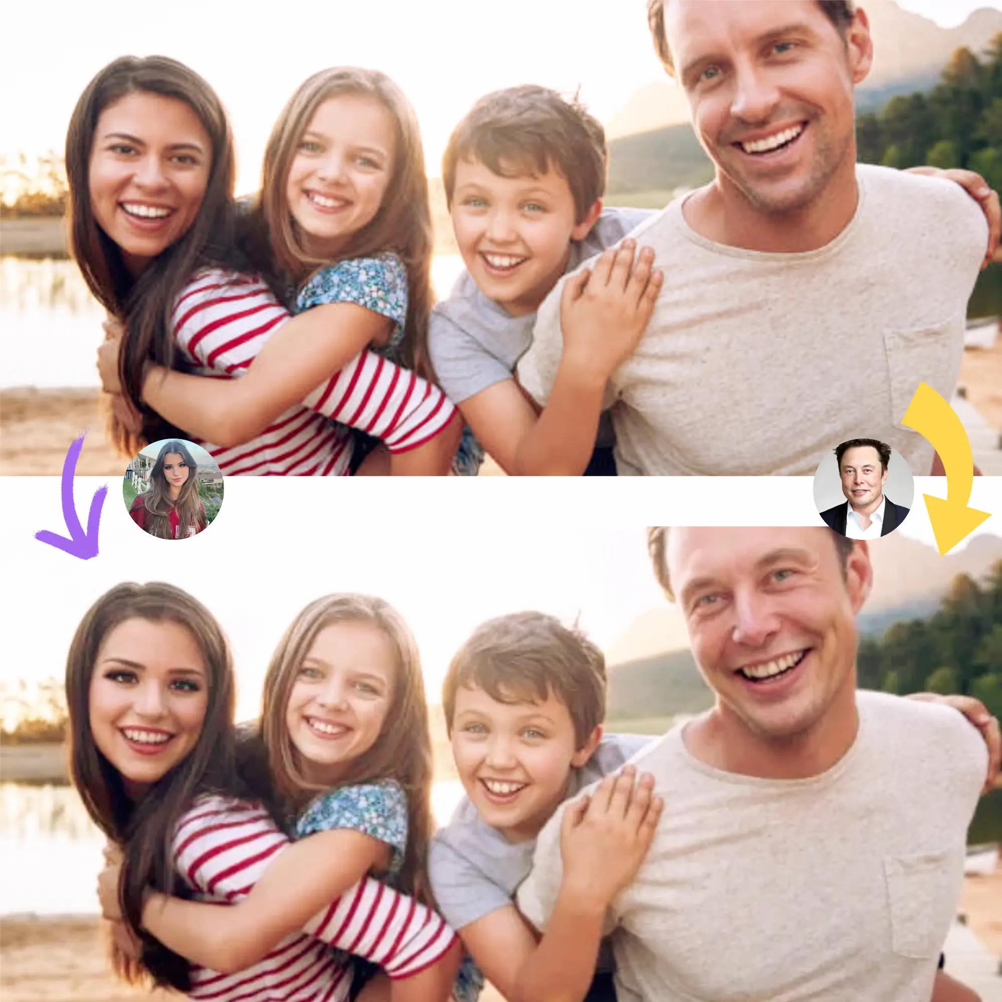 Family face swap