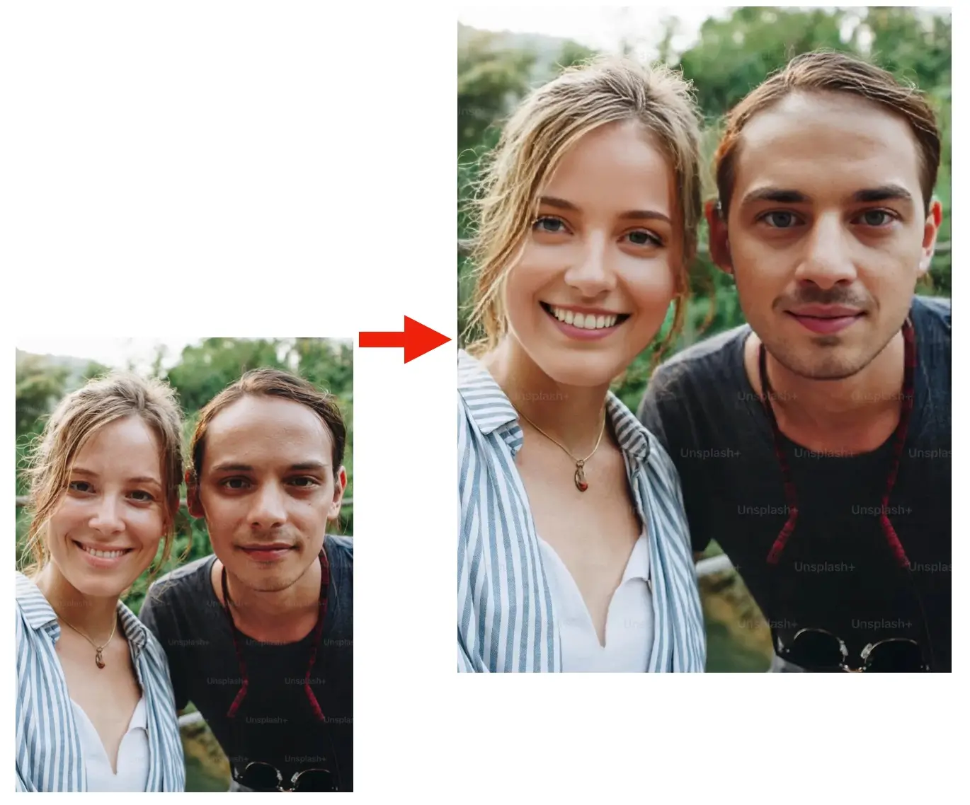 Two people faceswap photo