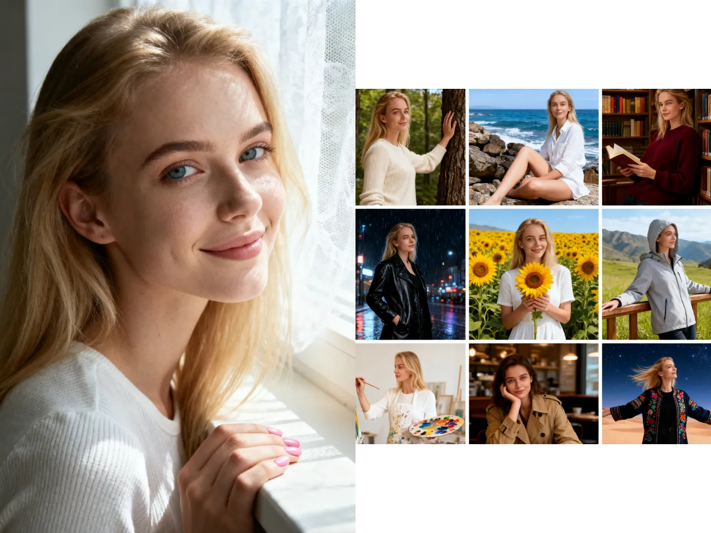 3x3 Grid Portrait