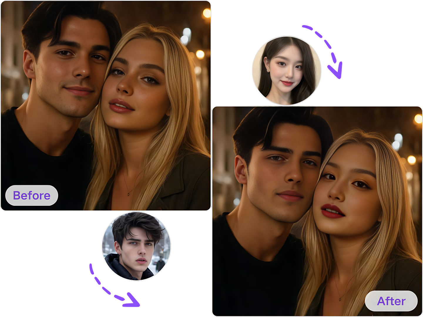 High-Quality Photo Face Swap Results