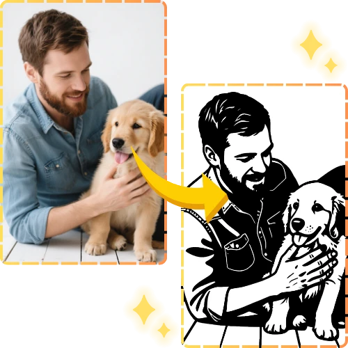Stencil Maker: Create Stunning Black-and-White Stencils in One Click