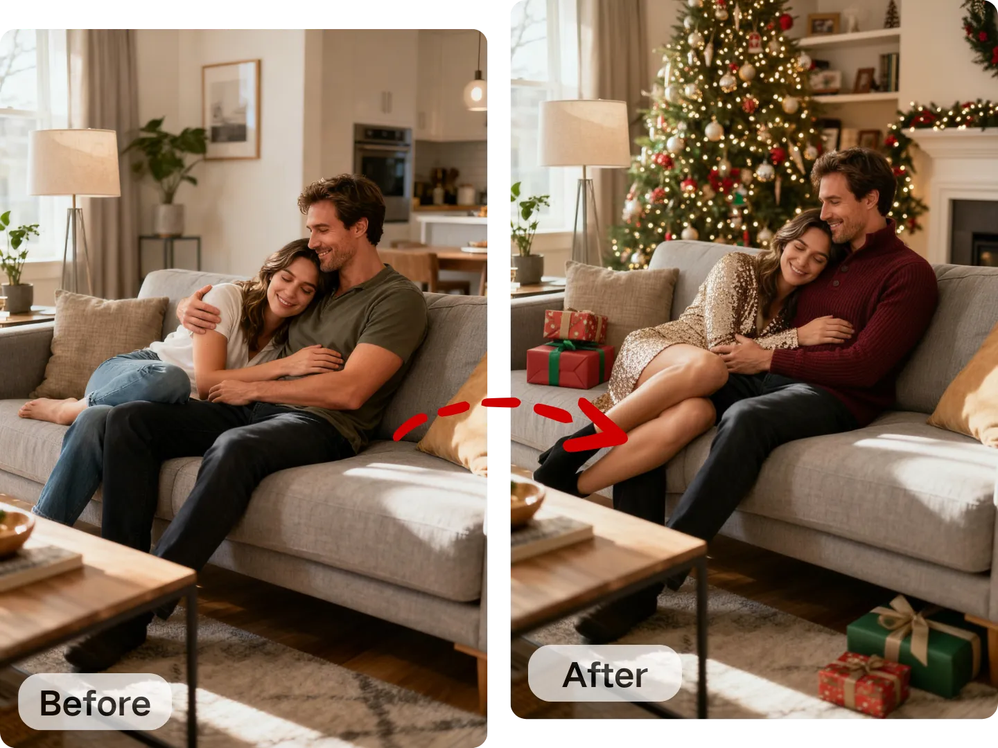 Christmas Social Media Posts with the Christmas Filter