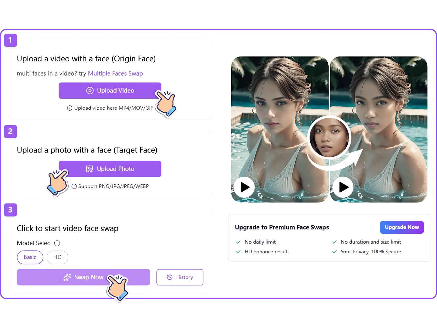 How to Use Face Swap Video AI Free in Three Simple Steps?