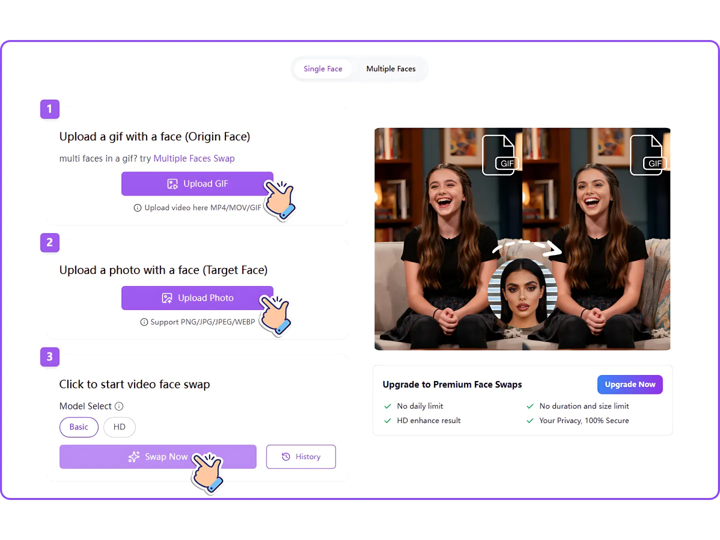 How to Use GIF Face Swap Online Free in 3 Simple Steps
