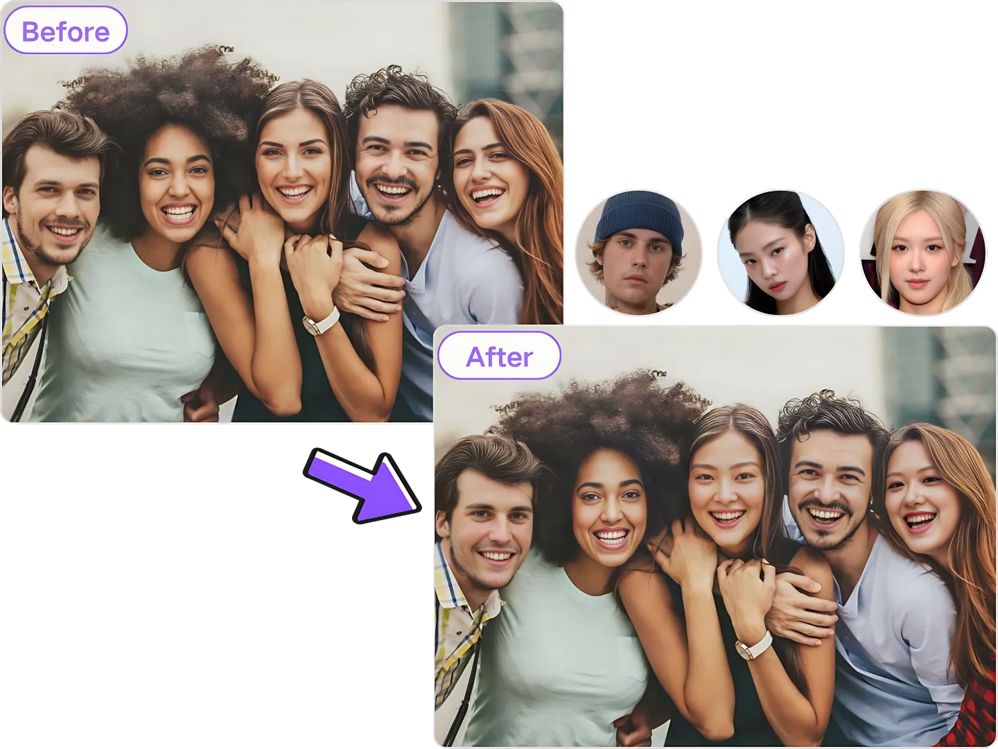 Design Funny Content with Multiple Face Swap Online Free