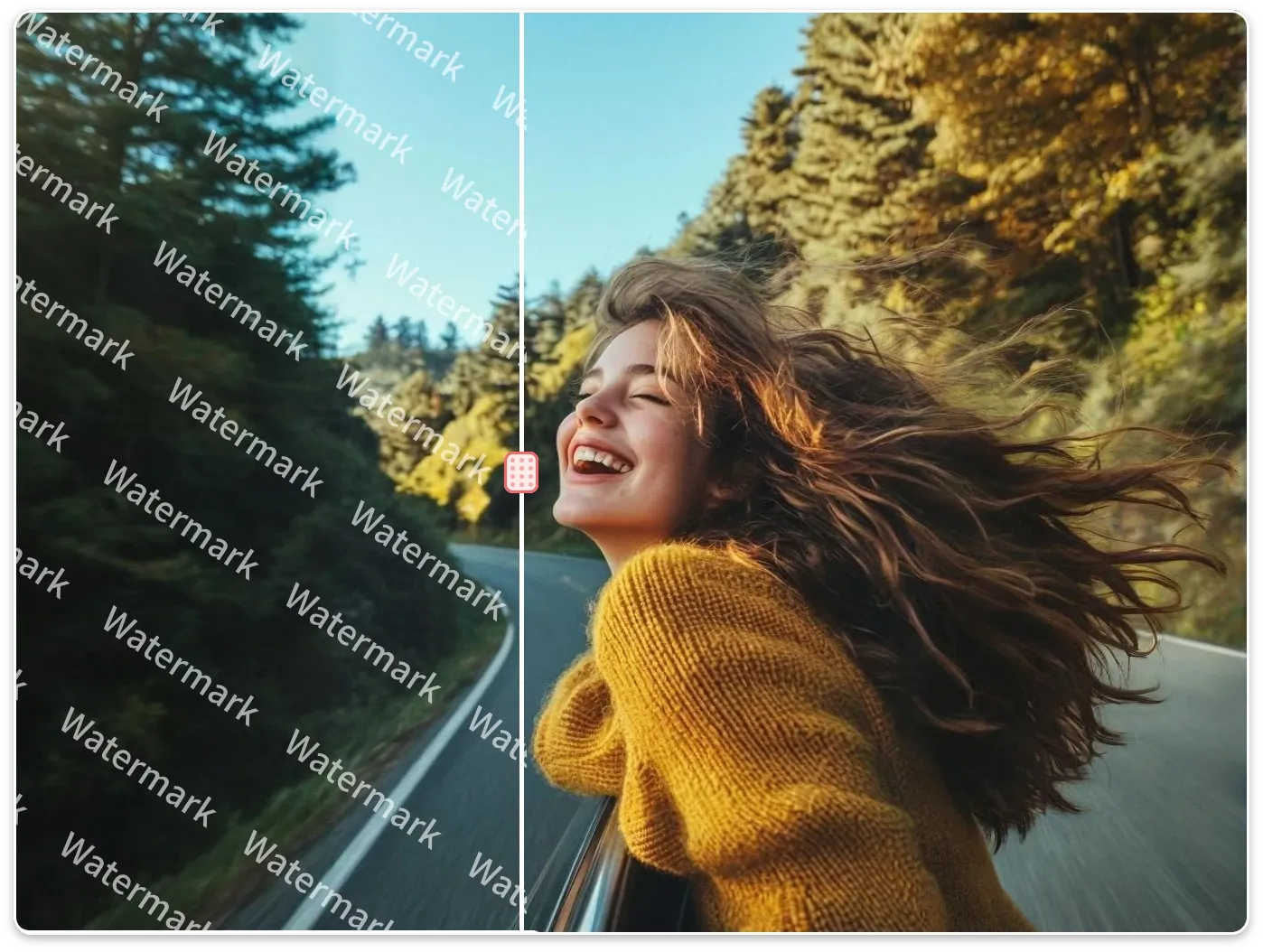 AI Filter before and after preview