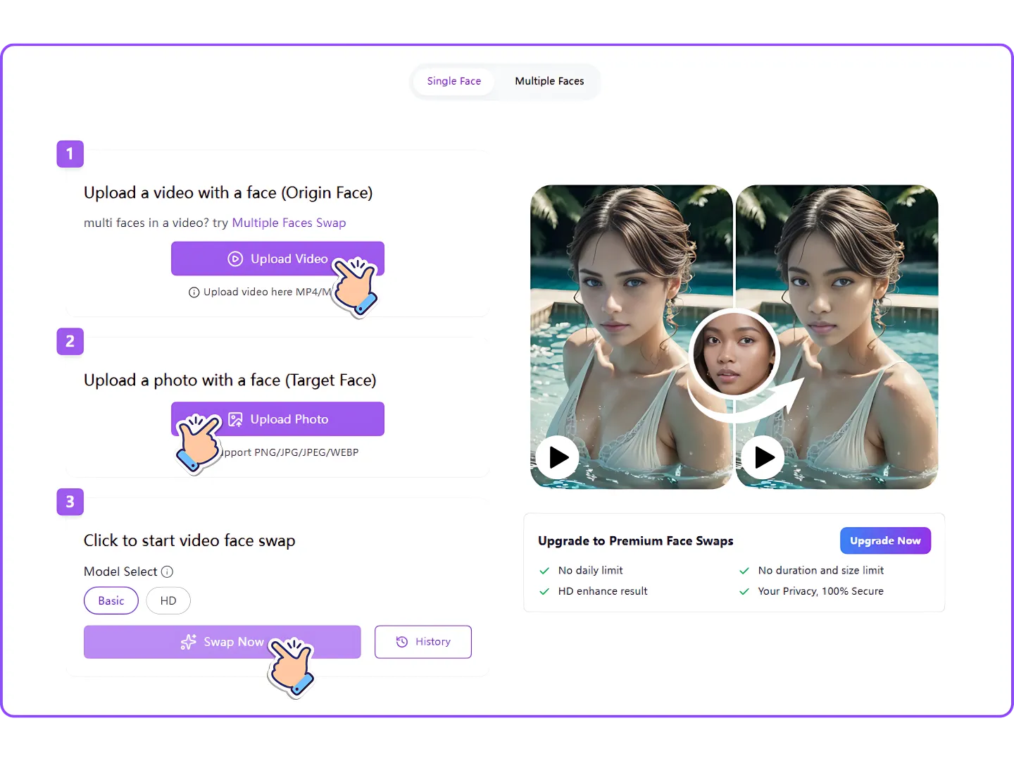 How to Use AI Face Swap Online Free in 3 Simple Steps