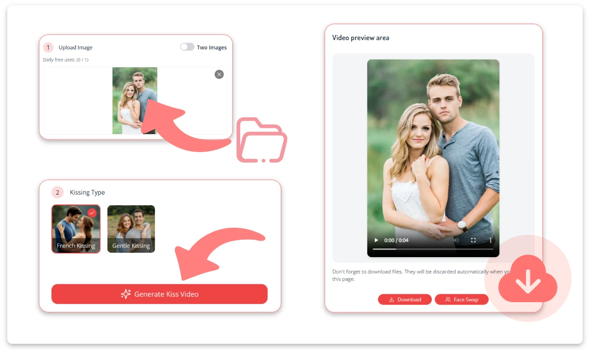 How to Use Deepfake Maker’s AI French Kiss Generator
