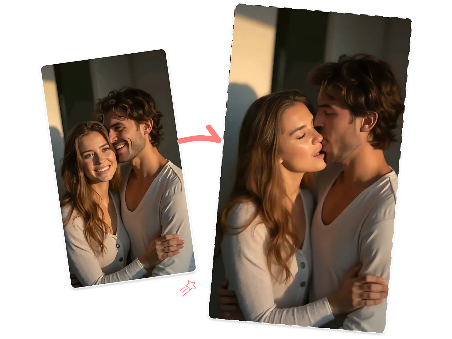 Visual Storytelling with the AI Kissing Generator