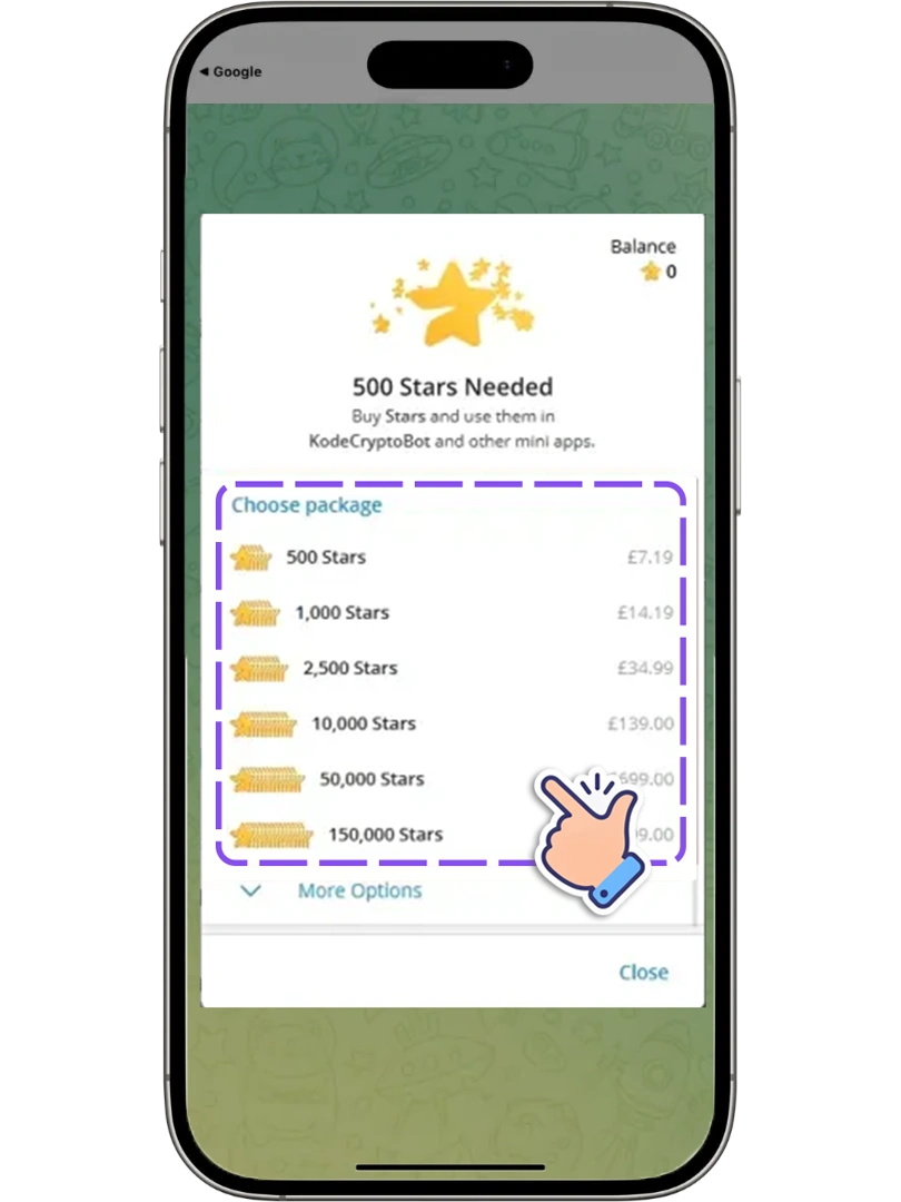 Buy Stars in the Telegram iOS app with Apple Pay